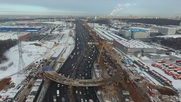 Строящийся разворотный тоннель на Калужском шоссе