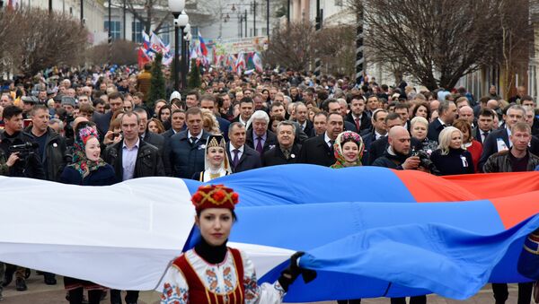 Праздничные мероприятия в Симферополе, посвященные третьей годовщине Крымской весны