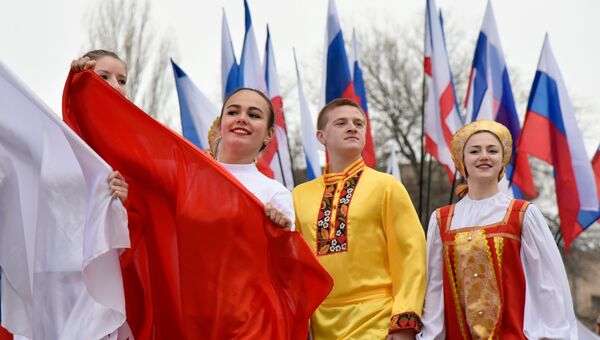 Праздничные мероприятия в Симферополе, посвященные третьей годовщине Крымской весны