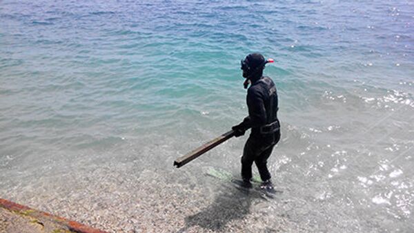 Водолазы обследуют акваторию пляжей в Крыму
