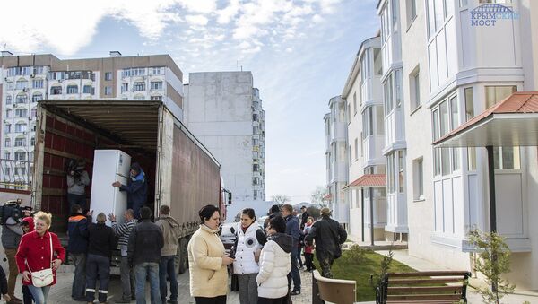 Новые дома для переселенцев из зоны строительства моста через Керченский пролив
