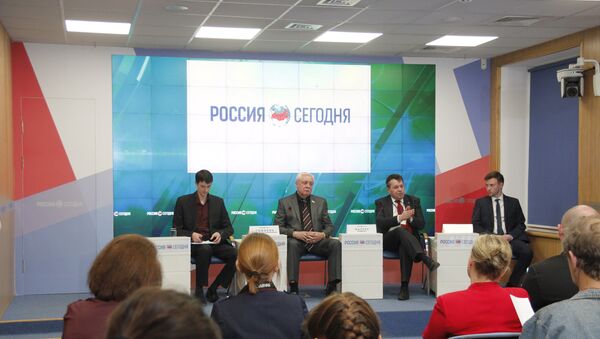 Пресс-конференция, посвященная итогам визита в Крым делегации бизнесменов и политиков из Германии