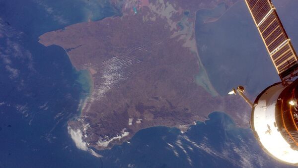 Снимок крымского полуострова из космоса