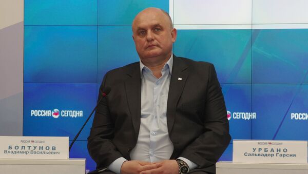 Организатор визита испанской делегации в Крым, депутат городского совета Судака Владимир Болтунов