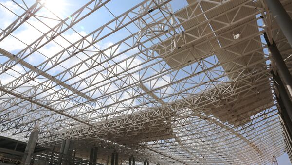Строители приступили к устройству кровли нового терминала аэропорта Симферополь
