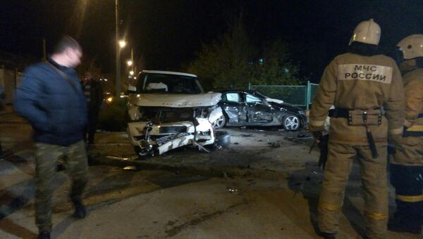 Авария Mercedes и Range Rover в Евпатории