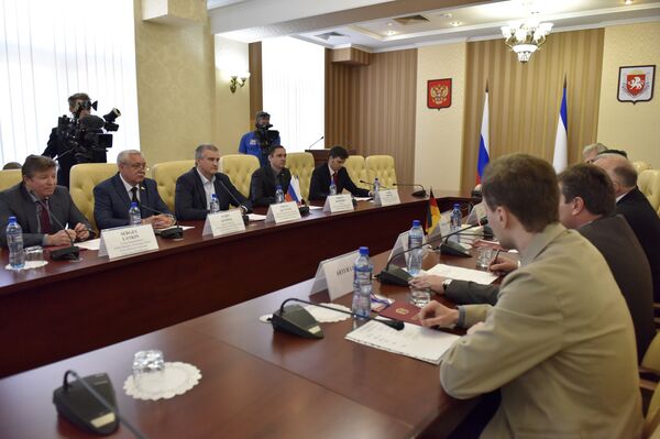 Встреча руководства Республики Крым с делегацией немецких политиков, бизнесменов и журналистов Встреча руководства Республики Крым с делегацией немецких политиков, бизнесменов и журналистов