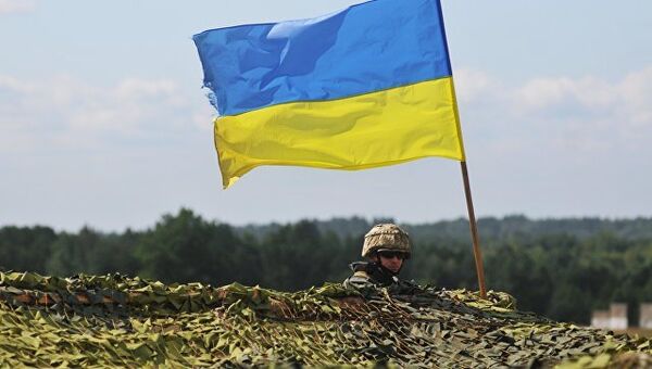Украинский военный на учениях во Львовской области