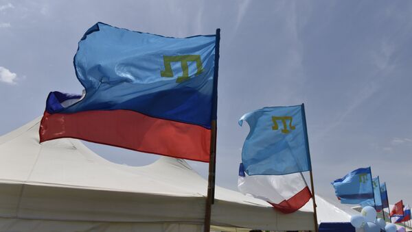 Крымско-татарский флаг. Архивное фото