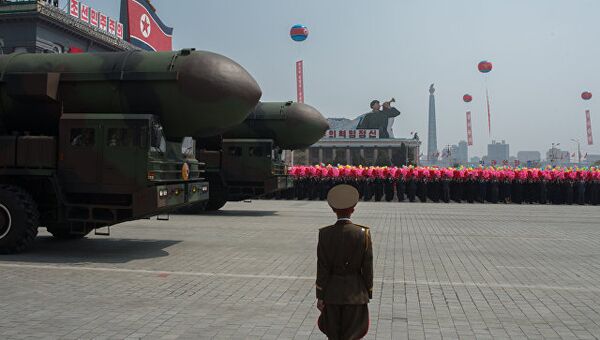 Пусковые установки межконтинентальных баллистических ракет Корейской народной армии. Архивное фото