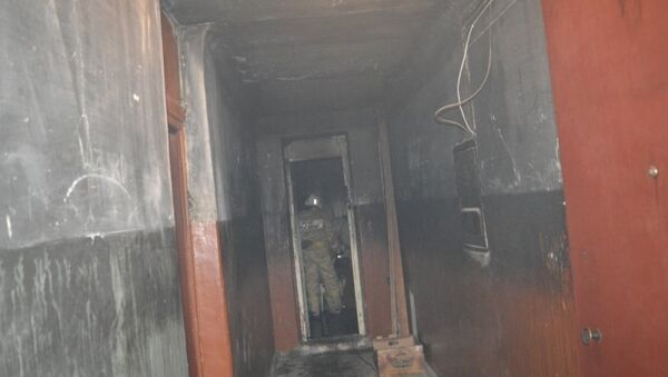 Пожар в пятиэтажном жилом доме в Севастополе