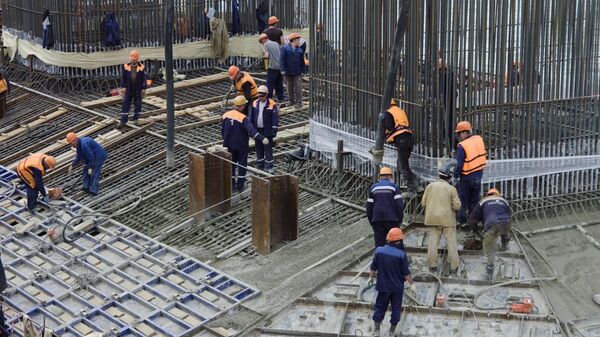 Строительство фарватерных опор будущего моста через Керченский пролив Строительство фарватерных опор будущего моста через Керченский пролив