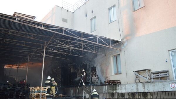 Пожар в торговом центре в Севастополе