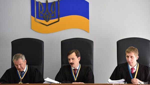 Заседание Оболонского суда Киева по делу бывшего президента Украины Виктора Януковича. 29 мая 2017