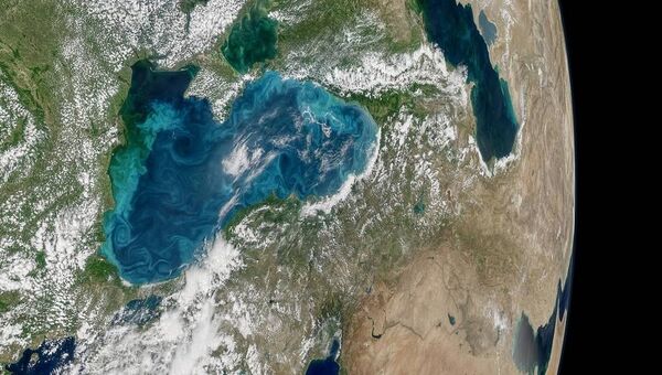 Вид на Черное море из космоса