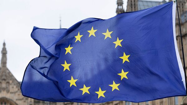 Флаг Европейского Союза (ЕС). Архивное фото