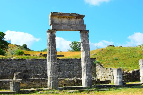 Развалины древнего города Пантикапей в Керчи
