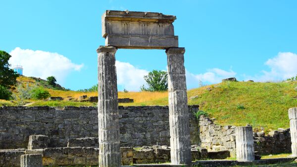 Развалины древнего города Пантикапей в Керчи
