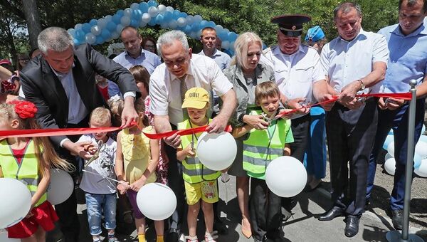 Открытие автогородка Дети-дорога-безопасность в Симферополе
