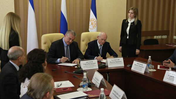 Встреча руководства Республики Крым с делегацией из Республики Башкортостан в Совете министров РК