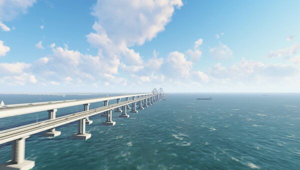 3D-визуализации моста через Керченский пролив