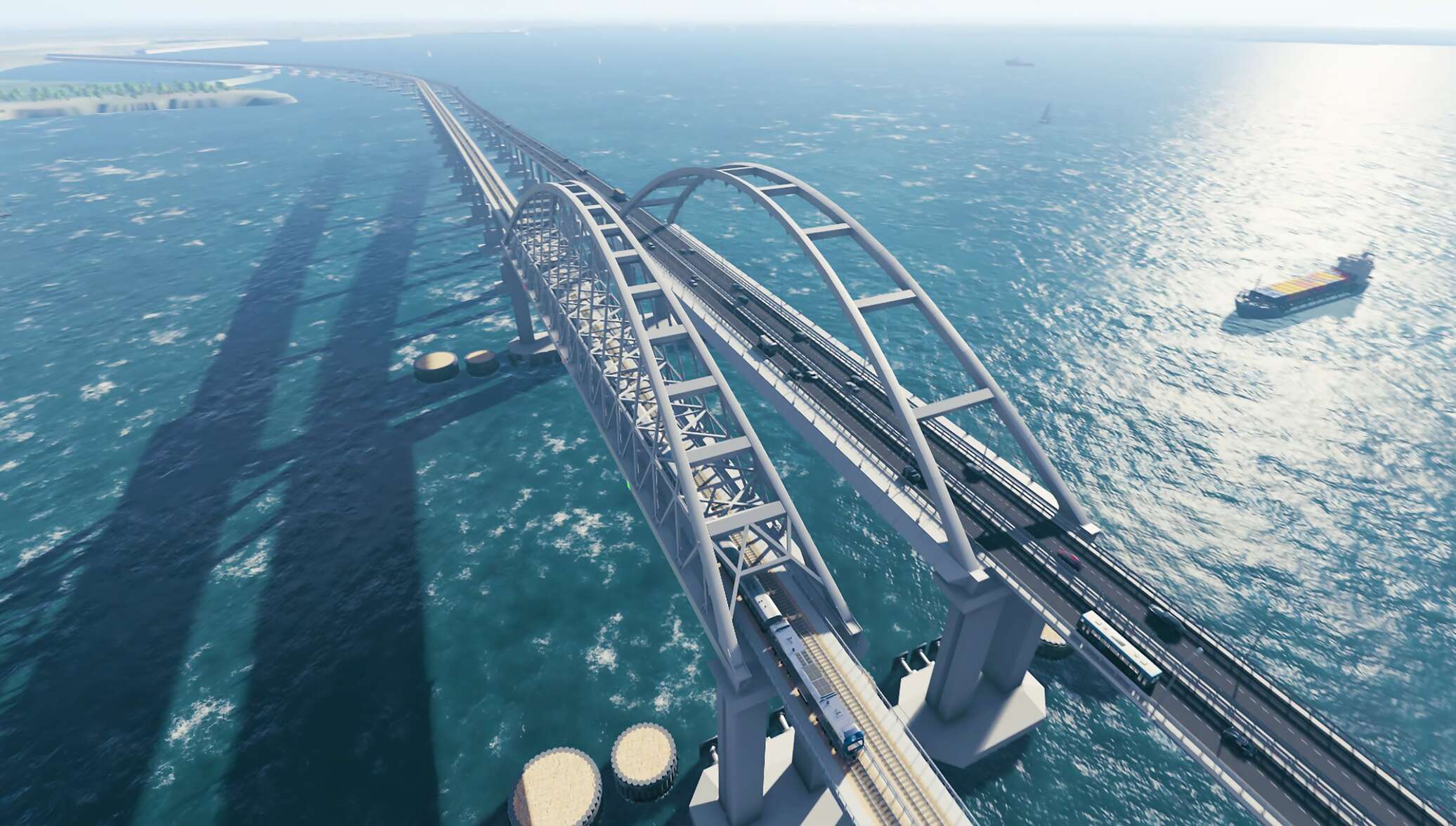 крымский мост фото сверху