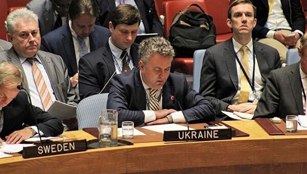 Заместитель министра иностранных дел Украины Сергей Кислица на заседании Совета Безопасности ООН по Африке. 19 июля 2017