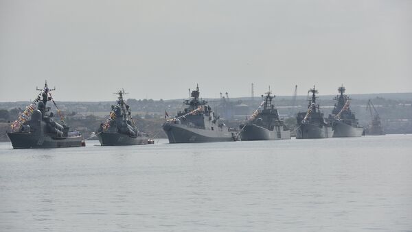 Генеральная репетиция парада кораблей и военно-спортивного праздника в честь Дня ВМФ России в Севастполе
