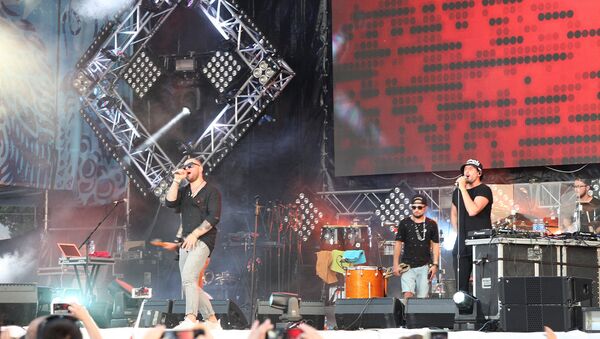 Выступление группы Градусы на концерте в рамках музыкального фестиваля ZBFest в Балаклаве (Севастополь)