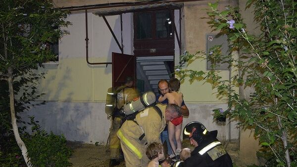 Пожар в пятиэтажном доме в Севастополе