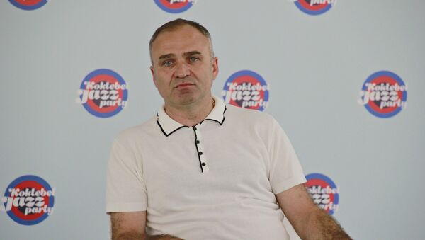 Глава администрации Феодосии Станислав Крысин на пресс-конференции в рамках Koktebel Jazz Party