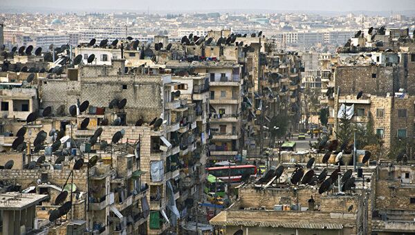 Разрушенный жилой квартал города Алеппо. Архивное фото