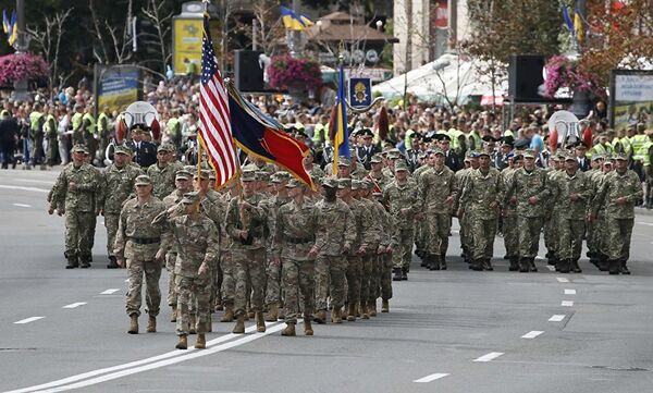 Военнослужащие США на параде ко Дню независимости Украины в Киеве. 24 августа 2017 года Военнослужащие США на параде ко Дню независимости Украины в Киеве. 24 августа 2017 года