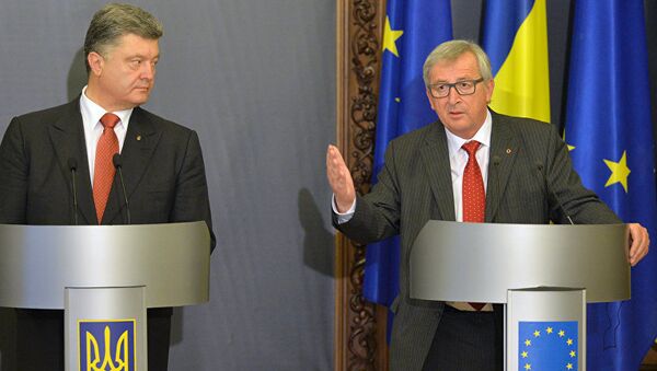 Президент Украины Петр Порошенко и глава Еврокомиссии Жан-Клод Юнкер