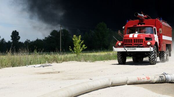 Автомобиль пожарной службы Украины. Архивное фото