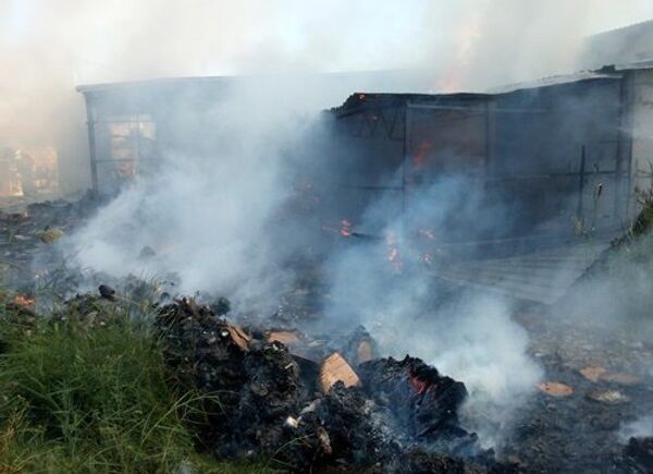 Пожар в магазине в поселке Береговое (Феодосийский городской округ)