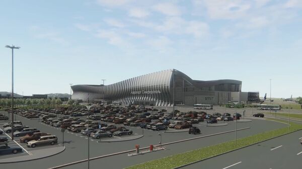 Визуализация здания нового терминала аэропорта Симферополь
