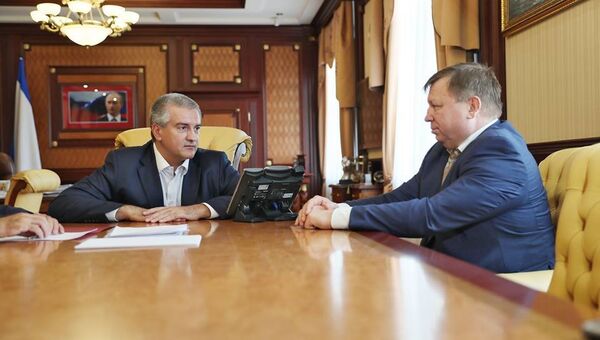 Глава РК Сергей Аксенов встретился с новым главой администрации Симферополя Игорь Лукашевым
