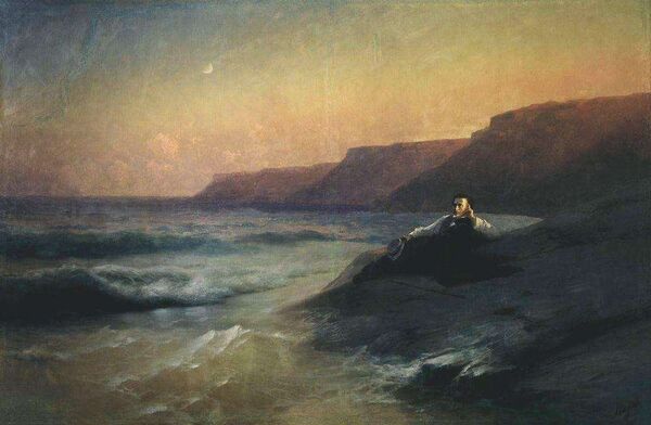 Картина Ивана Айвазовского А. С. Пушкин на берегу Черного моря, 1887 год Картина Ивана Айвазовского А. С. Пушкин на берегу Черного моря, 1887 год