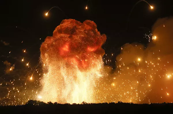 Пожар на военной базе в Винницкой области Пожар на военной базе в Винницкой области