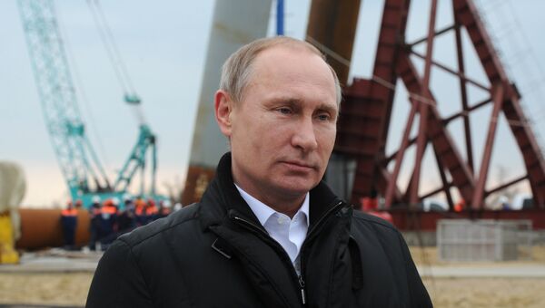 Рабочая поездка президента РФ В. Путина в Крым. 18 марта 2016