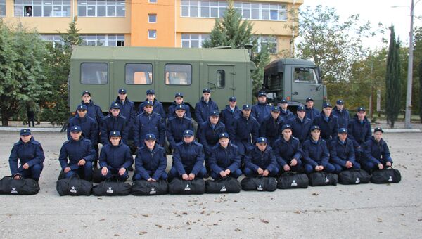 Отправка крымских призывников на службу в Вооруженные силы России