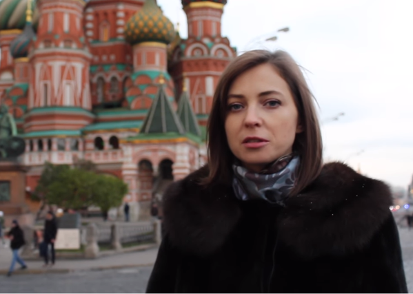 Депутат Госдумы Наталья Поклонская в день выхода Матильды записала видеообращение у стен Кремля