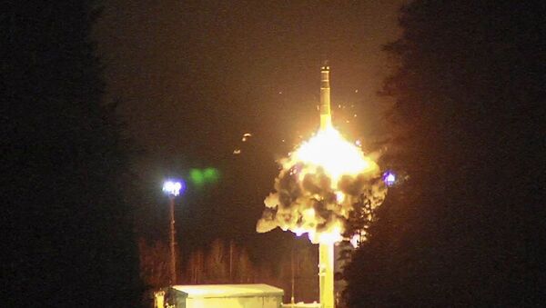 Запуск межконтинентальной баллистической ракеты с космодрома Плесецк. 26 октября 2017