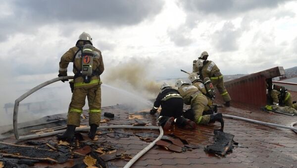 Пожар в многоэтажном доме в Севастополе