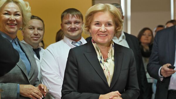 Заместитель председателя правительства России Ольга Голодец во время визита в Симферополь