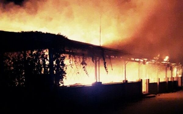 Пожар в летней столовой в Коктебеле