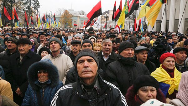 Митинг у здания Верховной рады в Киеве