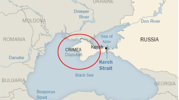Американская газета New York Times опубликовала географическую карту, на которой Крым изображен одним цветом с Российской Федерацией и подписан как спорная территория