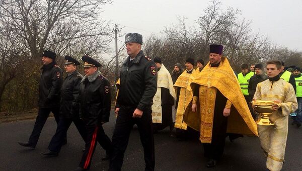 Крестный ход в память о жертвах ДТП на автодороге Темрюк-Краснодар